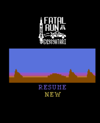 Fatal Run Title Screen